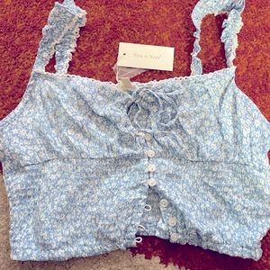 Sim & Sam Mid-drift Top Size Large New